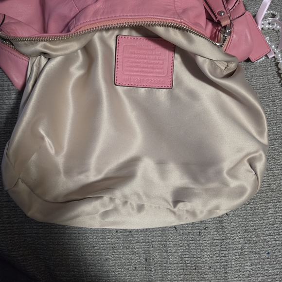 Coach Pink Leather Shoulder Bag with Front Flap - Picture 5 of 7